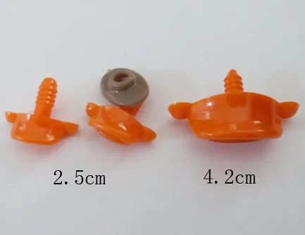 25x10mm/ 42x18mm orange color animal duck mouth plastic toy findings & soft washer--size option