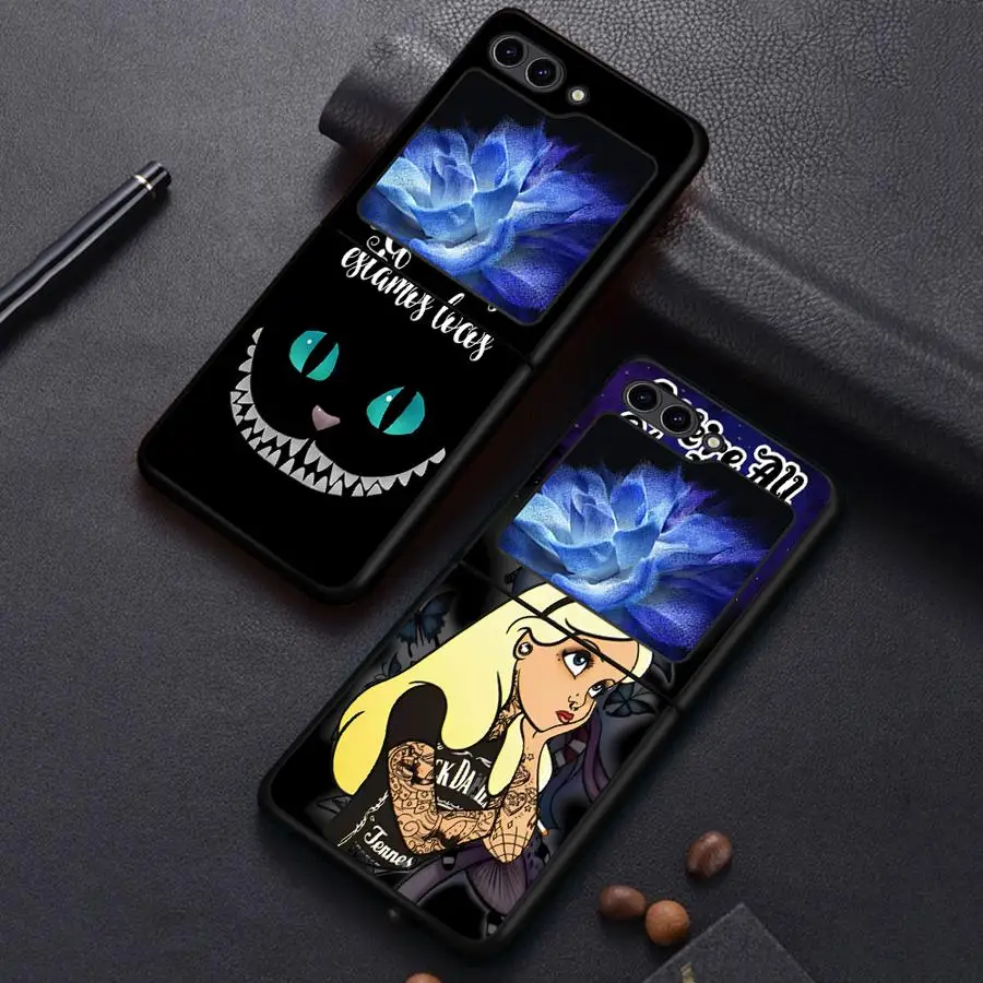 

Чехол Disney «Алиса в стране чудес» для Samsung Galaxy Z Flip 7, 6, 5, 4, 3 ZFlip6 ZFlip3 ZFlip7 FE ZFlip5 ZFlip4, жесткий чехол для телефона