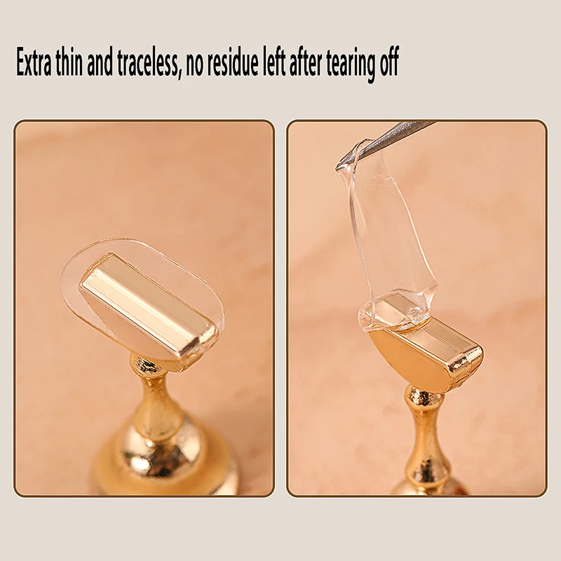 Nastro adesivo biadesivo per unghie trasparente senza traccia da 100 pezzi per strumenti per espositori per unghie finte Striscia per manicure