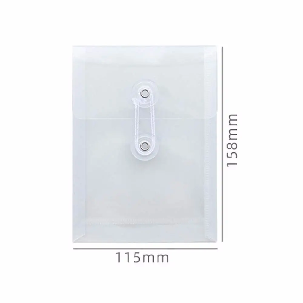 Transparent Waterproof File Bag Stationery Mini School Office Supplies Document Bag A6 Size File Folder Organizer A6 Folder