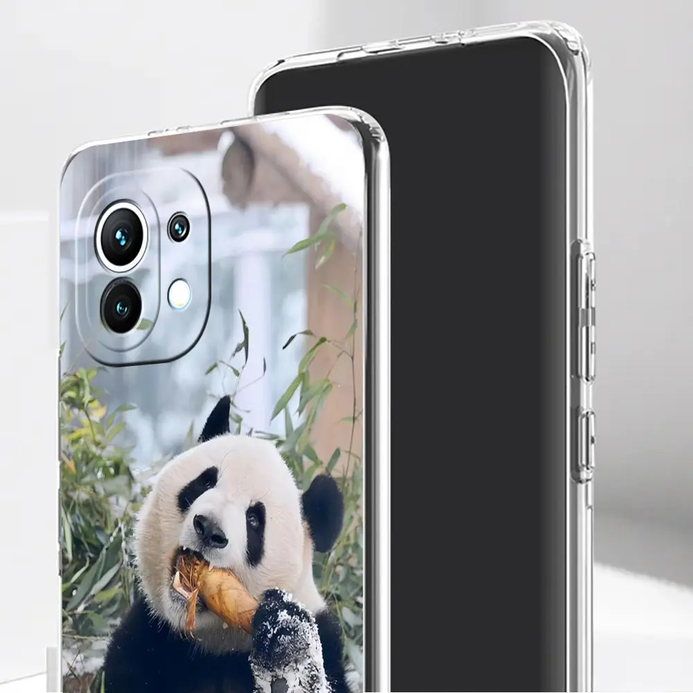 Fubao panda Phone Case For Xiaomi Mi 14 13 13T 12T 10 12 Lite 11 Ultra 11X 11T Pro Poco X6 X5 X3 NFC F6 5G Soft Clear Cover