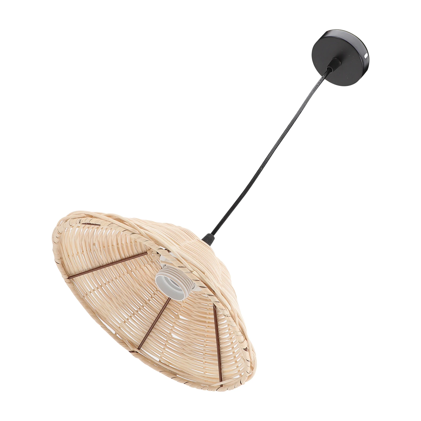 Lampa wisząca sufitowa z rattanu, lampy wiszące, nordyckie oprawy oświetleniowe, dekoracyjne gałązki, klasyczny design zen, bezpieczna i trwała.