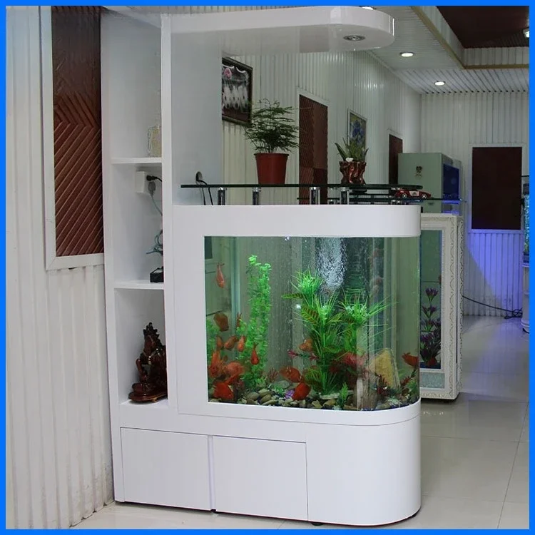 

Safe Large Screen Partition Wine Cabinet Bullet Ecological Fish Tank Aquarium Medium Ultra-white Glass