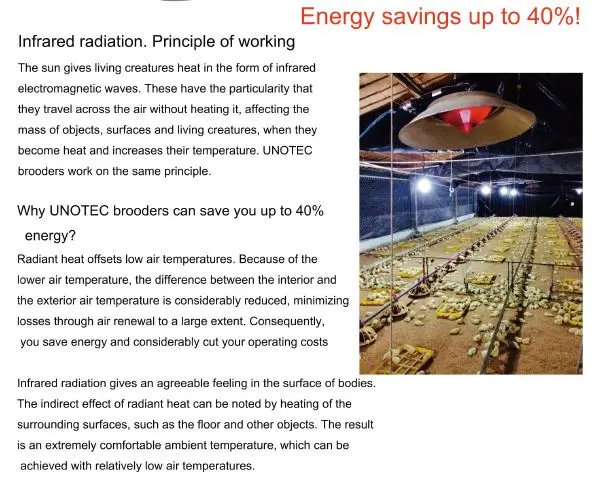 Large Portable Poultry Chicken Breeder Chicken Chicken Breeding Equipment Temperature Control Radiant Gas  220V Brooder