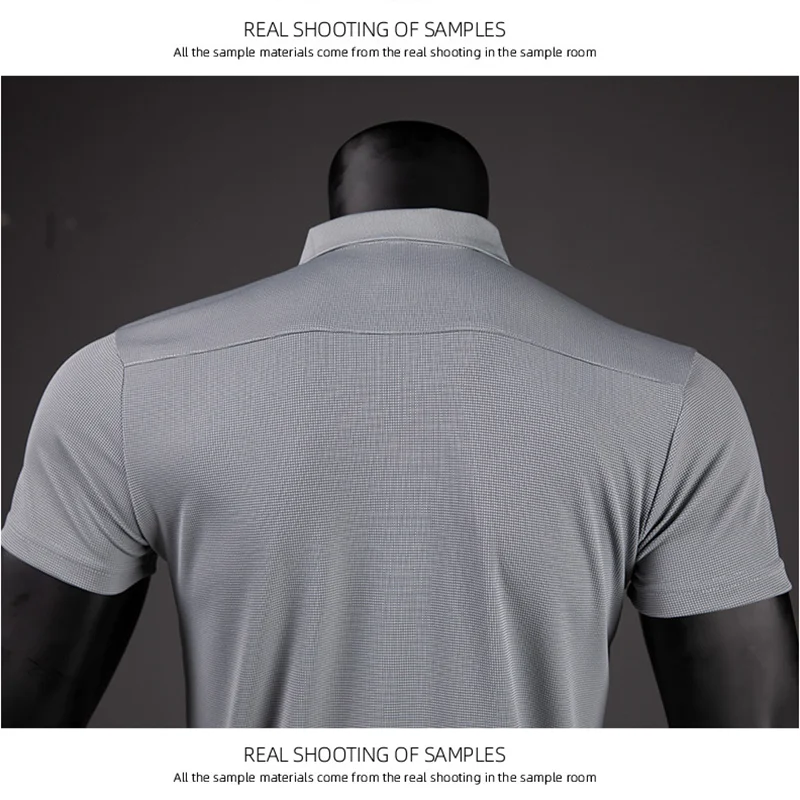 2023 Men\'s Polo Shirts Summer Quick-drying Sports Jerseys Polo Shirt Women Custom Design Breathable Lapel Reflective Stripe Tees