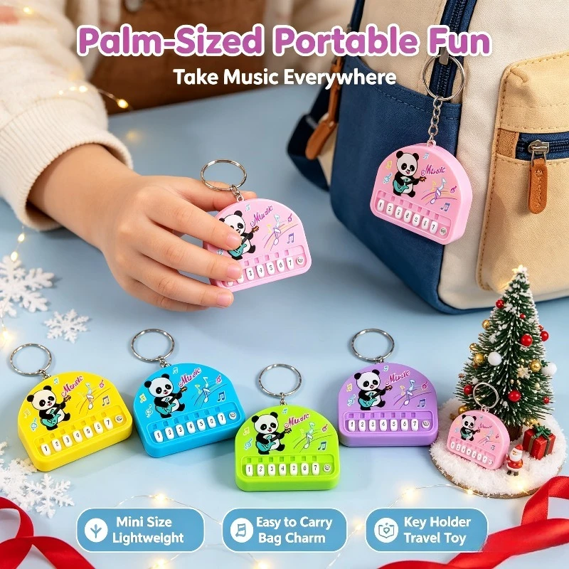 Mini Handheld Piano, Electronic Keyboard, Playable, Luminous, Creative, High-value Keychain Pendant, Small Toy