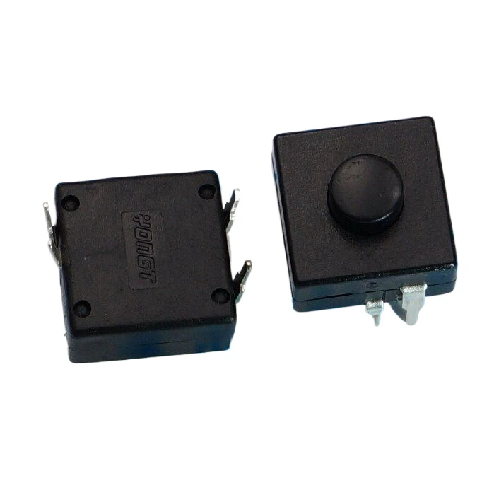 214A 12*12 Two-Open-One-Closed Button Switch Flashlight Switch Four-Legged Multi-Function Button Switch