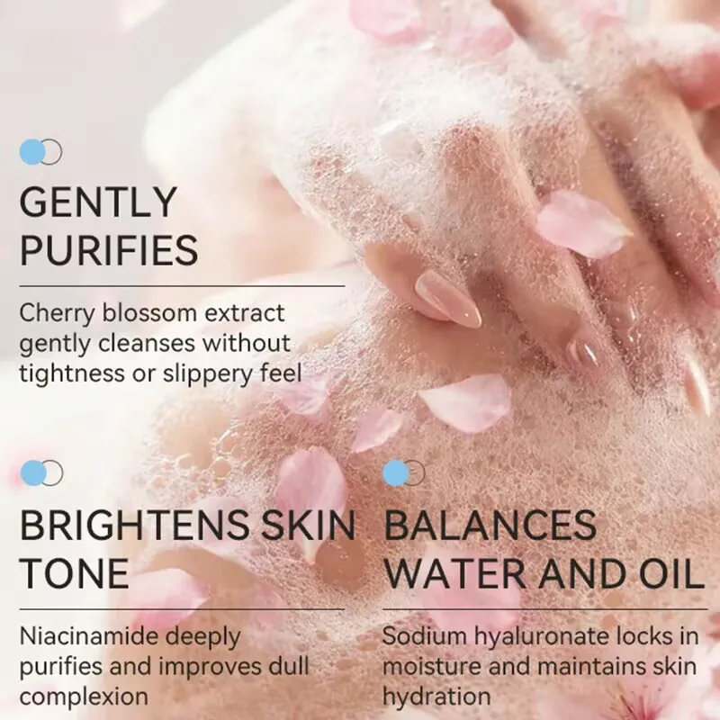 KORMESIC Sakura Shower Gel Long Moisturizing Smooth Long Lasting Fragrance Gentle Foam Body Cleansing Bath Product 200ml