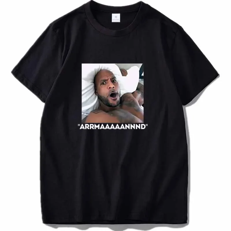 Armand T Shirt Funny Guy‘s Selfie With Exaggerated Expression T-Shirt EU Size High Quality Novelty Short Sleeves Tee Tops