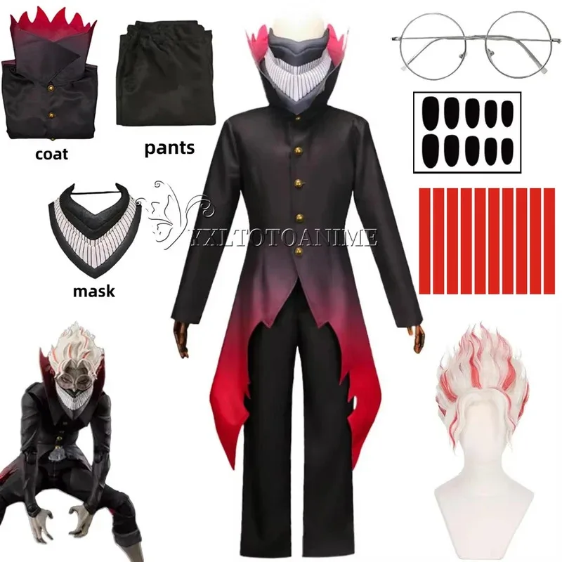

2024 New Anime Dandadan Okarun Ken Takakura Cosplay Costume DAN DA DAN Black Gradient Coat Wig Man Halloween Carnival Suit