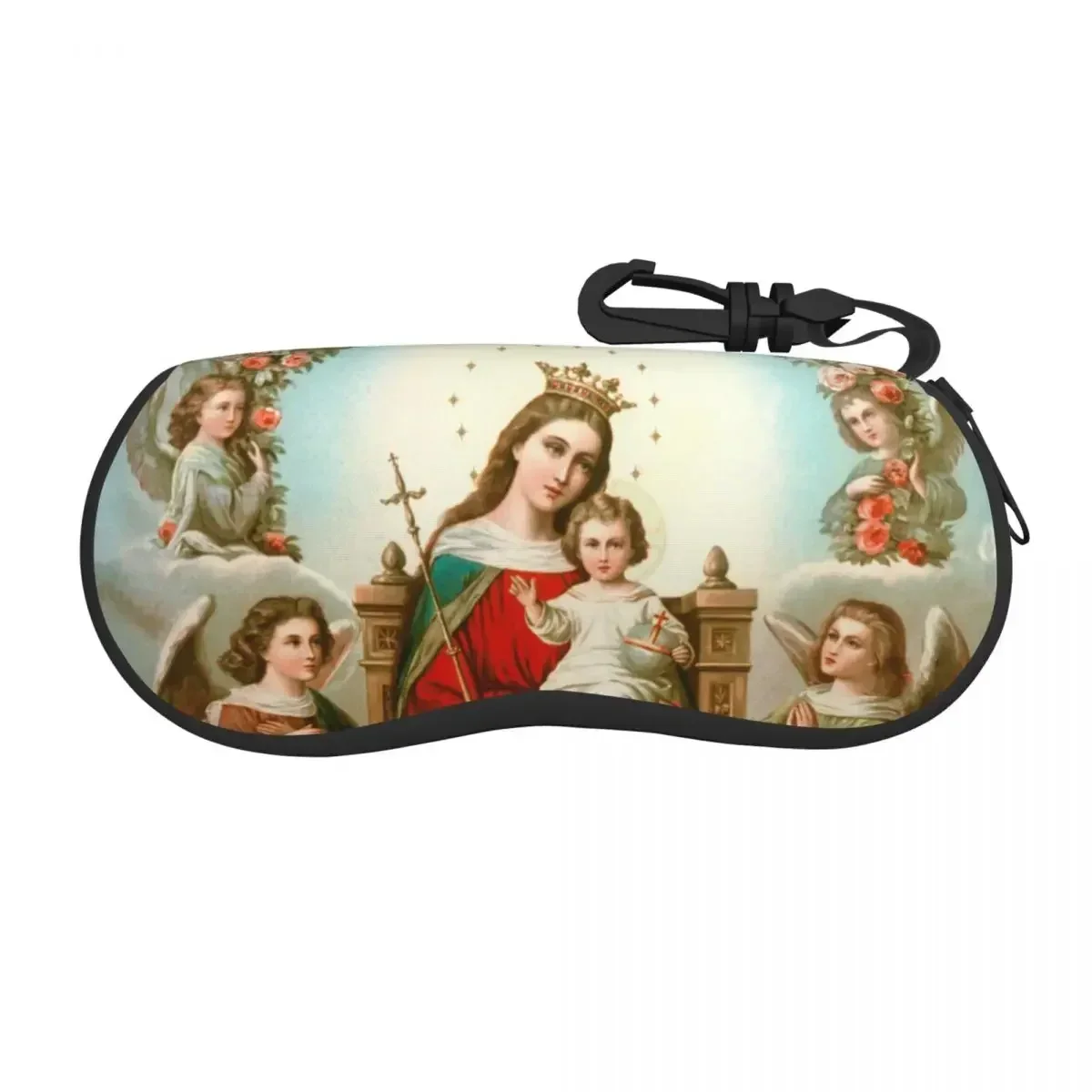 Custom Virgin Mary Sunglasses Soft Case Neoprene Zipper Catholic Christian Shell Eyeglass Case Custom Protective Box For Glasses