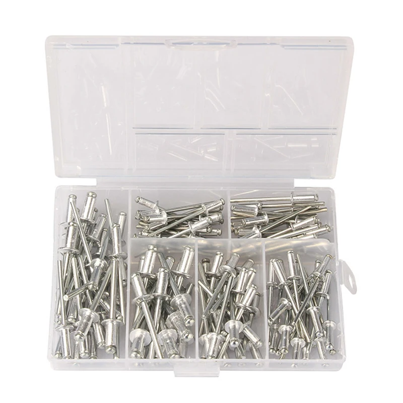 1/120/200Pcs Heavy Duty Rivet Gun Set Aluminum Blind Rivets Assortment Kit Rivet Nut Tool Hand Household Tools