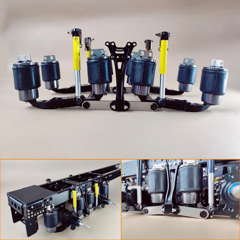 Simulation Air Suspension System 8 Airbags for Tamiya 1/14 RC Truck for SCANIA 770S R620 for VOLVO for BENZ