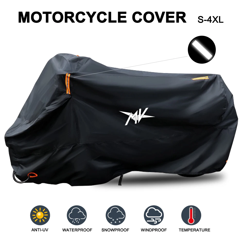 Para MV AGUSTA F4 750 1000 312 R 312RR 1078 F4R cubierta de motocicleta impermeable para todas las estaciones protección UV cubierta de lluvia para Moto
