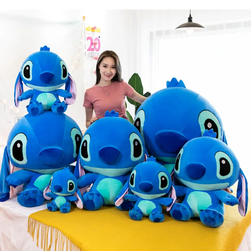 25-55cm Anime Figure Stitch Plush Toy Children\'s Toys Kawaii Cute Pink Blue Soft Filling Plush Doll Action Figure Model Pendant