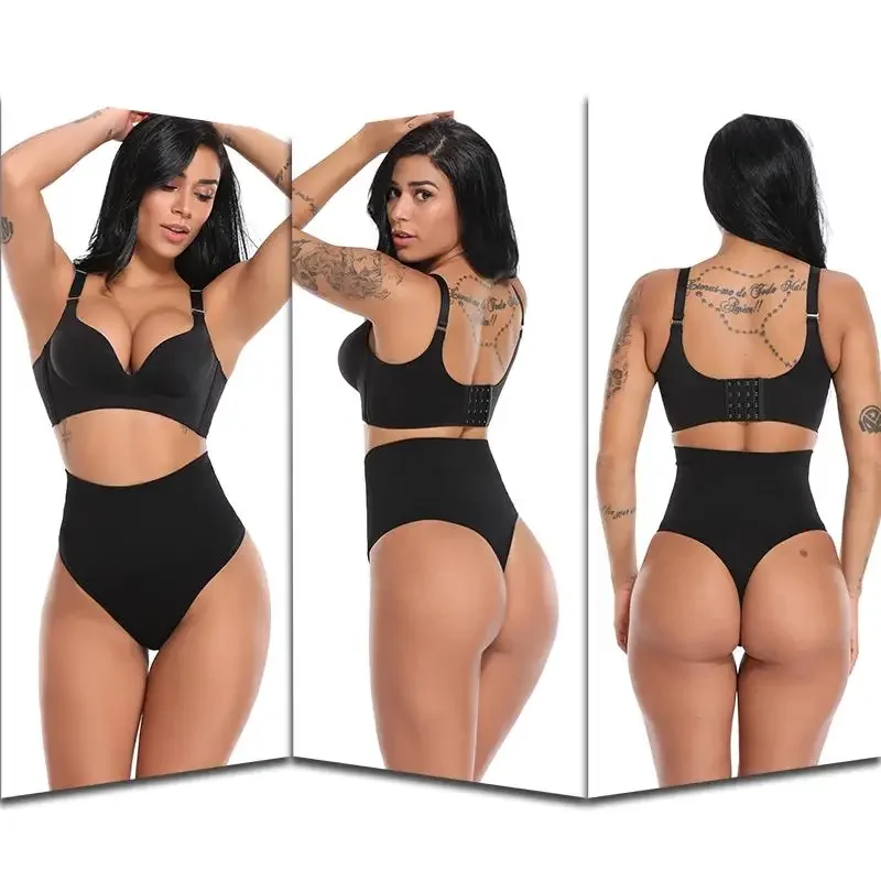 

Tummy Control Women High Waist Thong Body Shaper Butt Lifter Shapewear Underwear see through panties