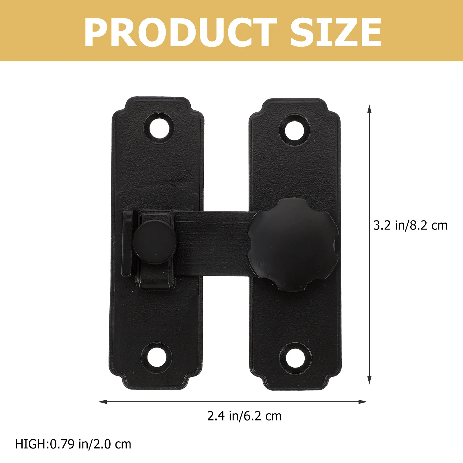Cerradura de puerta corrediza de Granero, pestillo de puerta de Granero resistente de acero inoxidable de 180 grados, pestillo de puerta de instalación rápida para jardín y baño