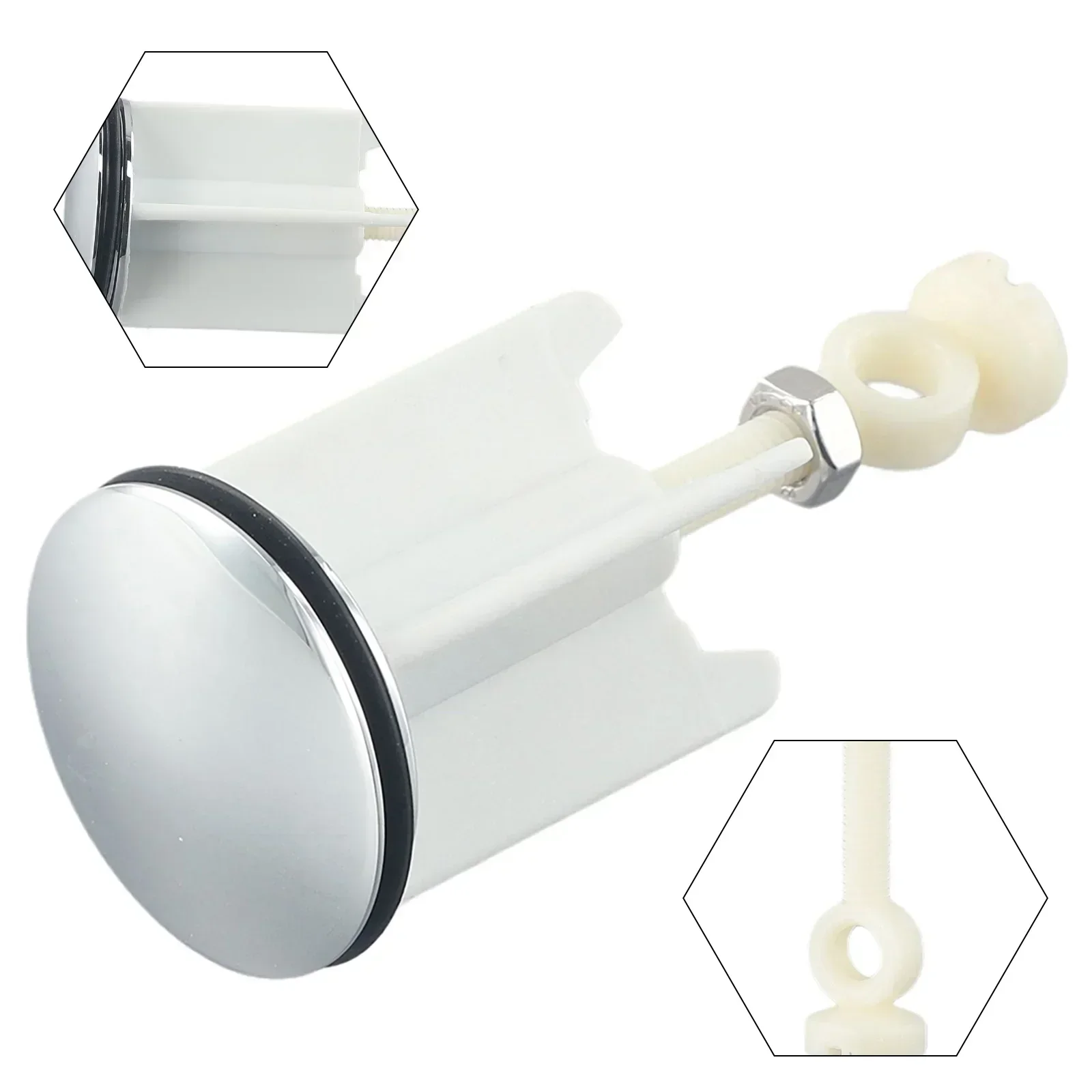 Universal Sink Plug Bathroom 40mm Pop-Up Plug Replacements Drains Plug Kitchen Sink Drainer Sink Wash Basin Round Overflow Plugs