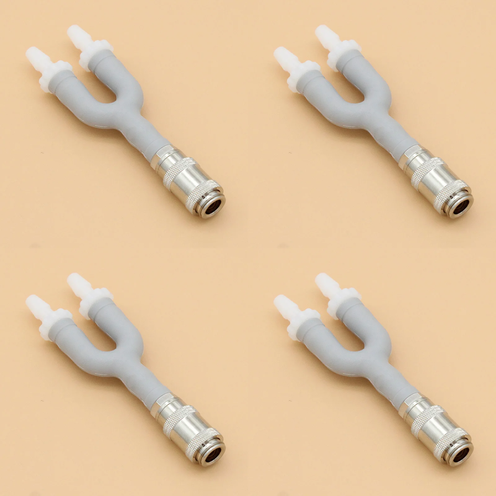 4 Pair NIBP Cuff Single Tube to Double Tube Connector, Y Adapter, Single Tube Air Hose Adapter Connector, for Cuff Hose