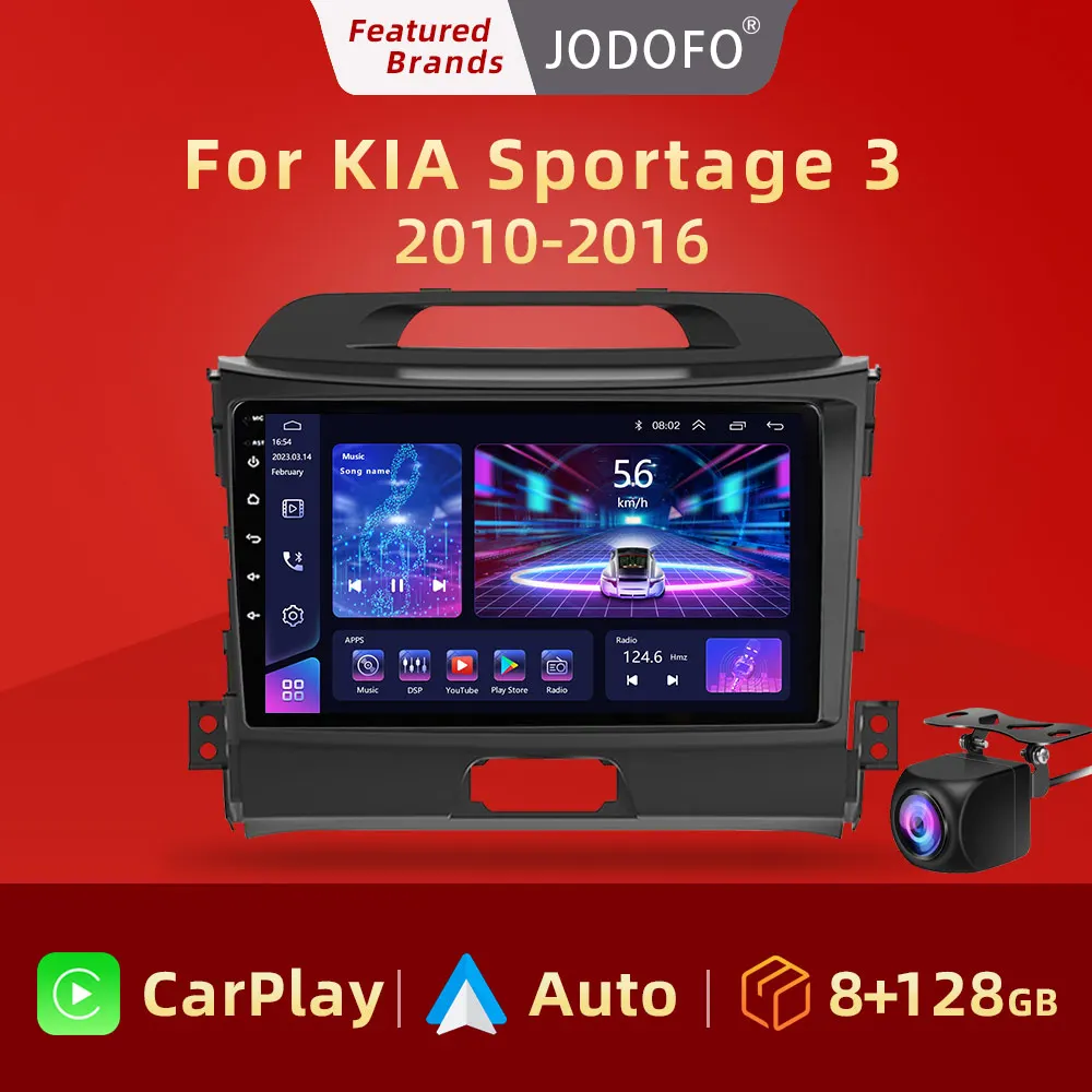 

Автомобильная Мультимедийная система Jodofo, 2DIN, DSP, Android 11, GPS-навигация для KIA Sportage 3 2010-2016