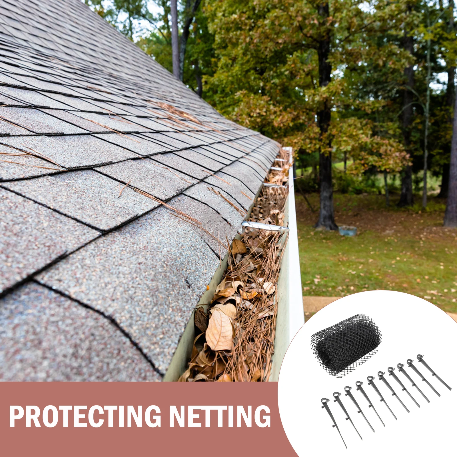 

PP Plastic Gutter Guard Mesh Heat Resistant Debris Netting for Garden Courtyard Sink Drainage Accessories