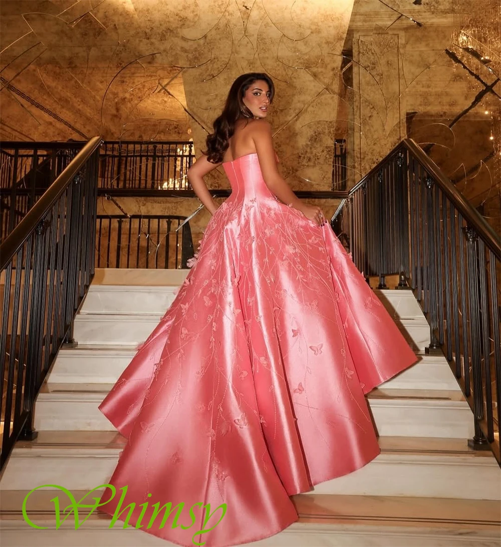 فستان سهرة كلاسيكي مخصص من الساتان على شكل قلب، فساتين فاخرة لحفلات العودة للوطن، فساتين مناسبة مخصصة بدون أكمام