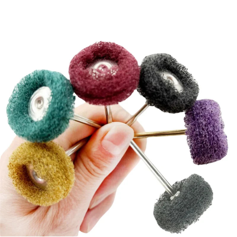 Juego de 30 discos abrasivos de 1 pulgada para pulir y abrillantar, para herramienta rotativa Dremel, mini taladro, cepillo abrasivo de fibra, vástago de 2.35/3 mm
