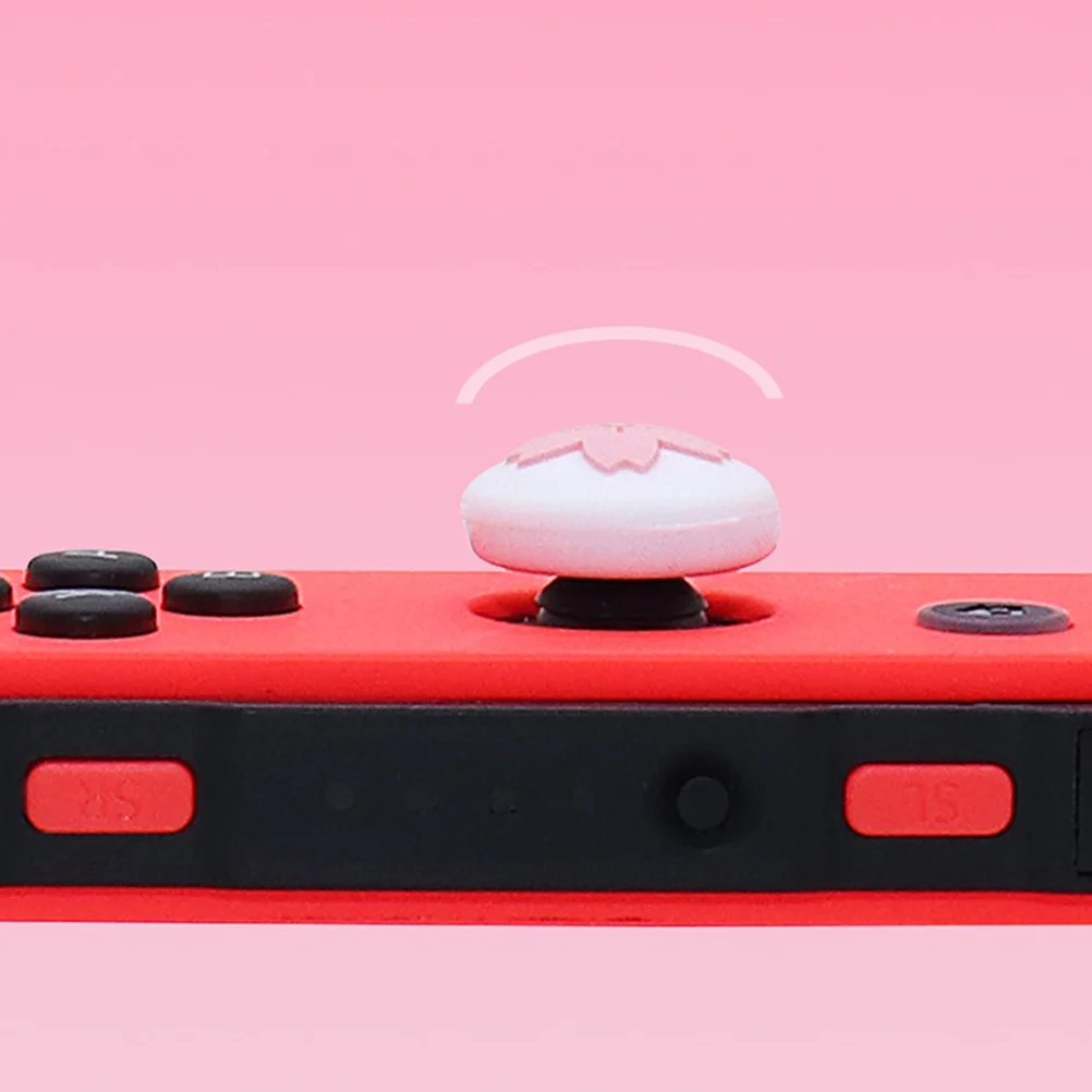 

20Pcs Joystick Grip Button Cover Soft Comfortable Flower Design Thumb Caps for Controller Performance Enhancement