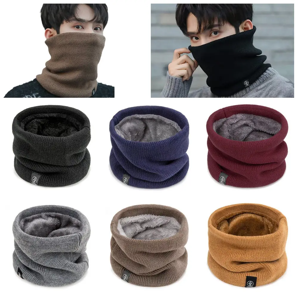 

Women Men Outdoor Soft Knitted Neck Warmer Sport Scarf Face Cover Winter Skating Running Hiking Scarves Thick Cold-proof Collar