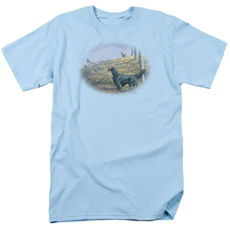 

Wild Wings Looking Back T Shirt Mens Licensed Dog Light Blue