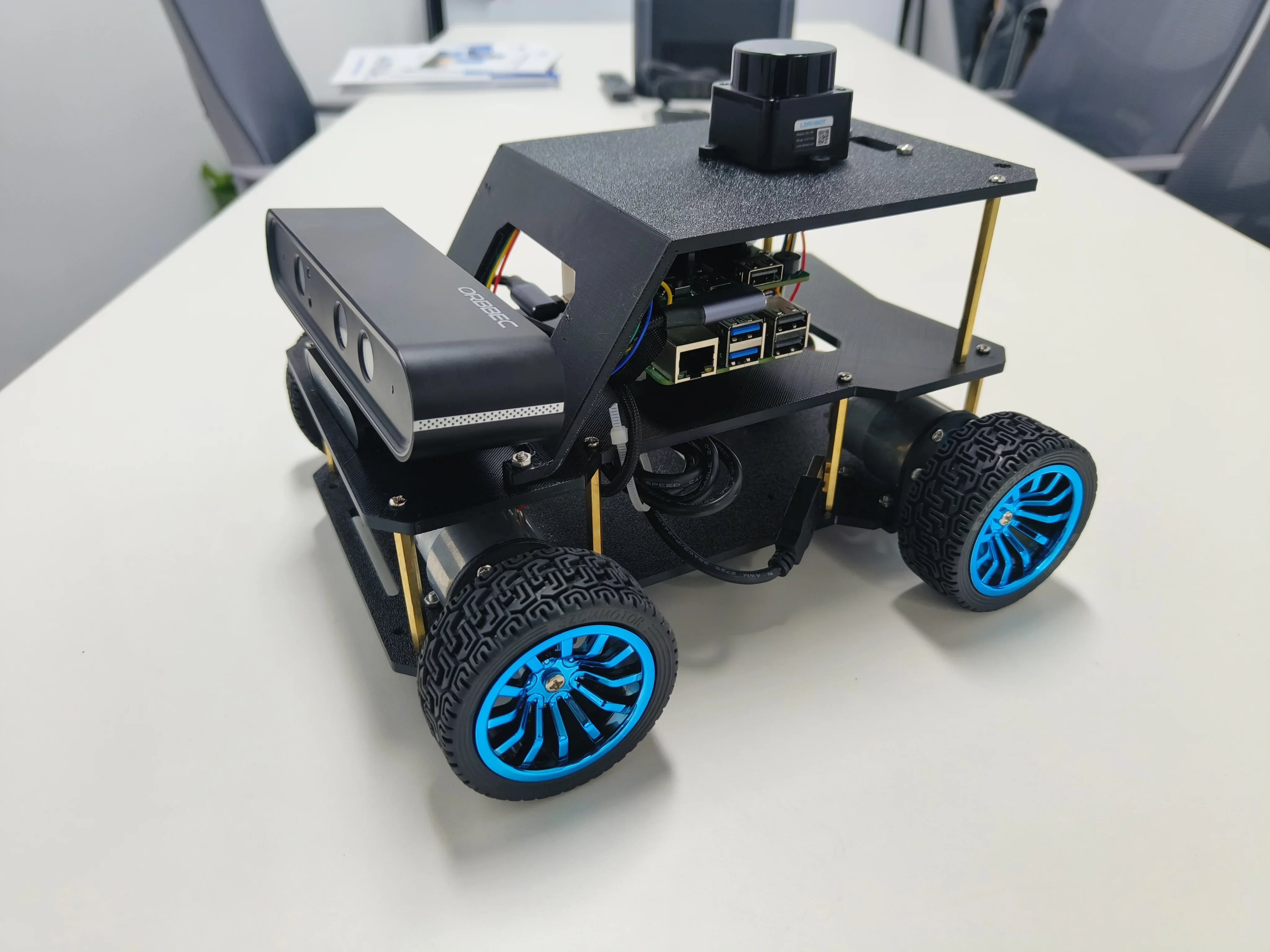 Robot trolley ROS2 LiDAR SLAM mapping navigation AI visual recognition