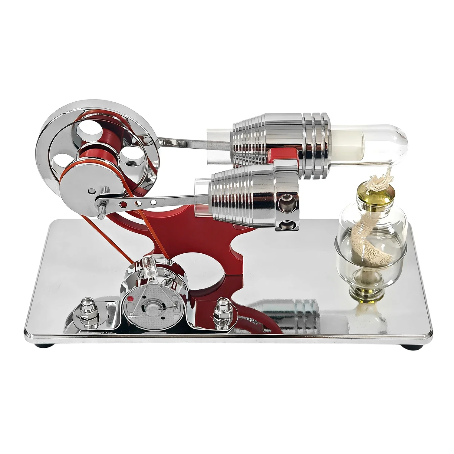 NF Single Cylinder Stirling Engine Generator Physics Science Educational Experiment Learning Tool Metal Stirling Engine Model
