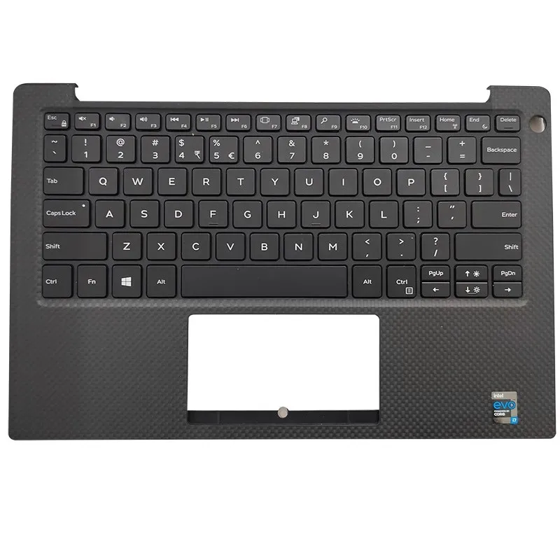 New For XPS 13 9370 9380 7390 9305 Laptop Upper Case Palmrest Cover C Shell Backlight Keyboard 0KPRW0