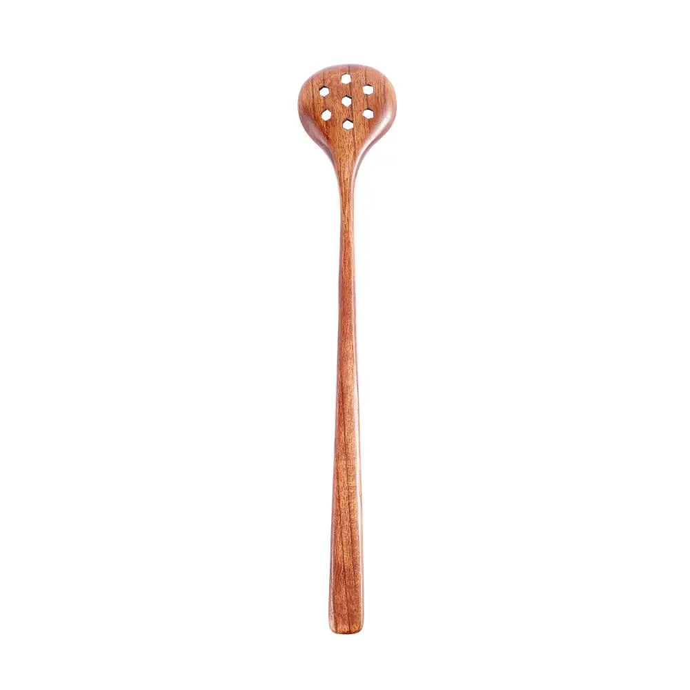Durable Solid Wood for Kitchen Scoop Sauce Cooking Utensil Tableware Stir Spoon Colander Soup Spoon
