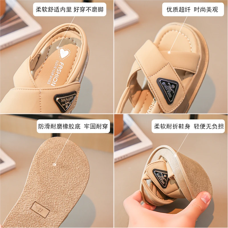 Children Shoe Summer Beach Sandals  Korean Edition Girls Roman Sandal Kid Sandles Breathable Kid Shoe for Girl Zapatos Niña