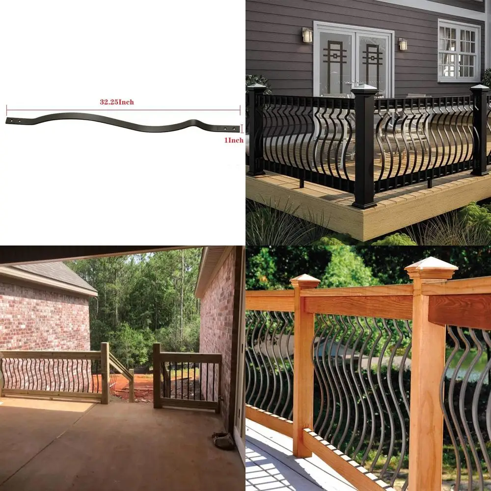 

61-Pack Metal Deck Spindles, 32.25x1, for Staircase Balusters with Screws, Suitable for Metal, Wood, and Composite Deck Railing