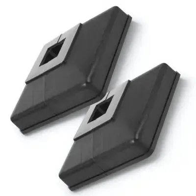 2pcs Plastic Railing Foot Cover Detachable Column Wrap Skirt For Wood Posts Stairs Fences Patios Balcony Decks Split Base Cover