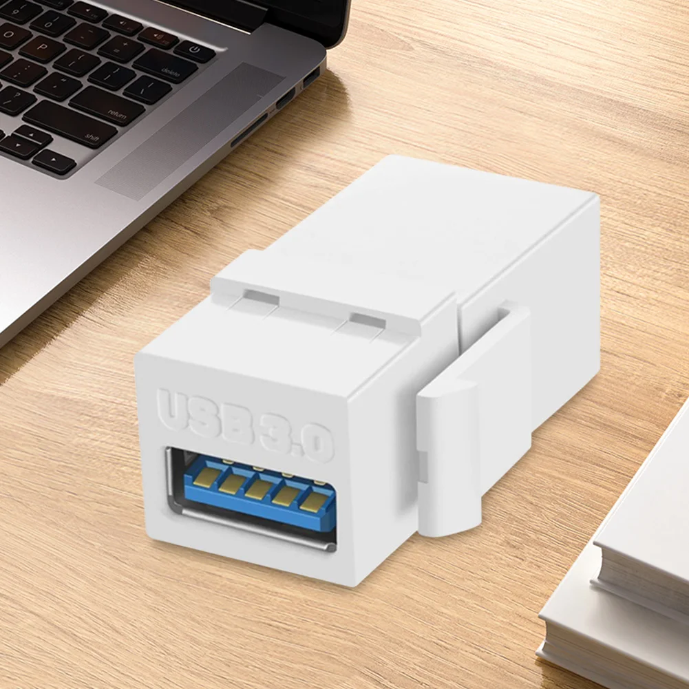 USB To USB Adapter Female To Female Connector for Wall Plate Outlet Panel USB 3.0 Keystone Jack Inserts Easy Installation