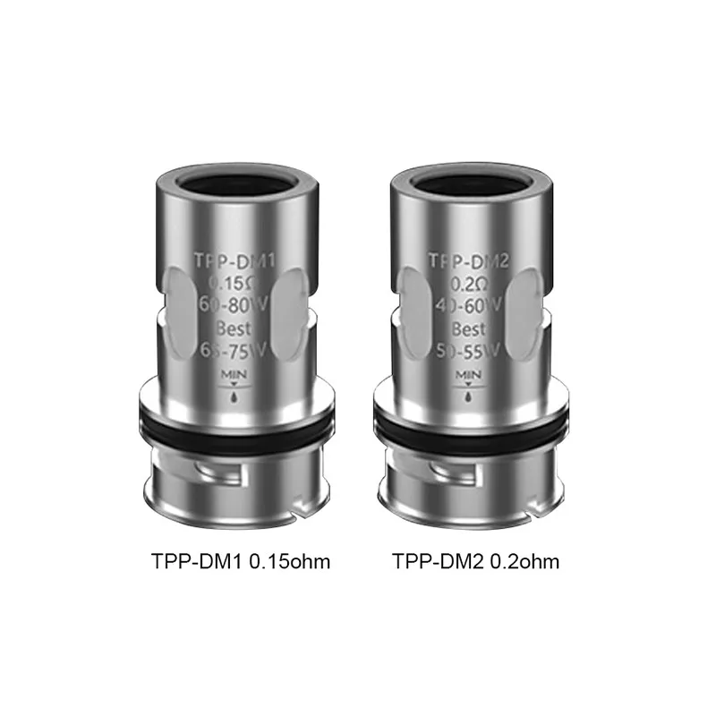 Offizielle VOOPOO TPP-Spule DM1 0,15 Ohm DM2 0,2 Ohm DM3 DM 4 0,3 Ohm für TPP Pod Tank/Drag 3/X Plus/Drag X S Pro Kit/Argus GT II Kit