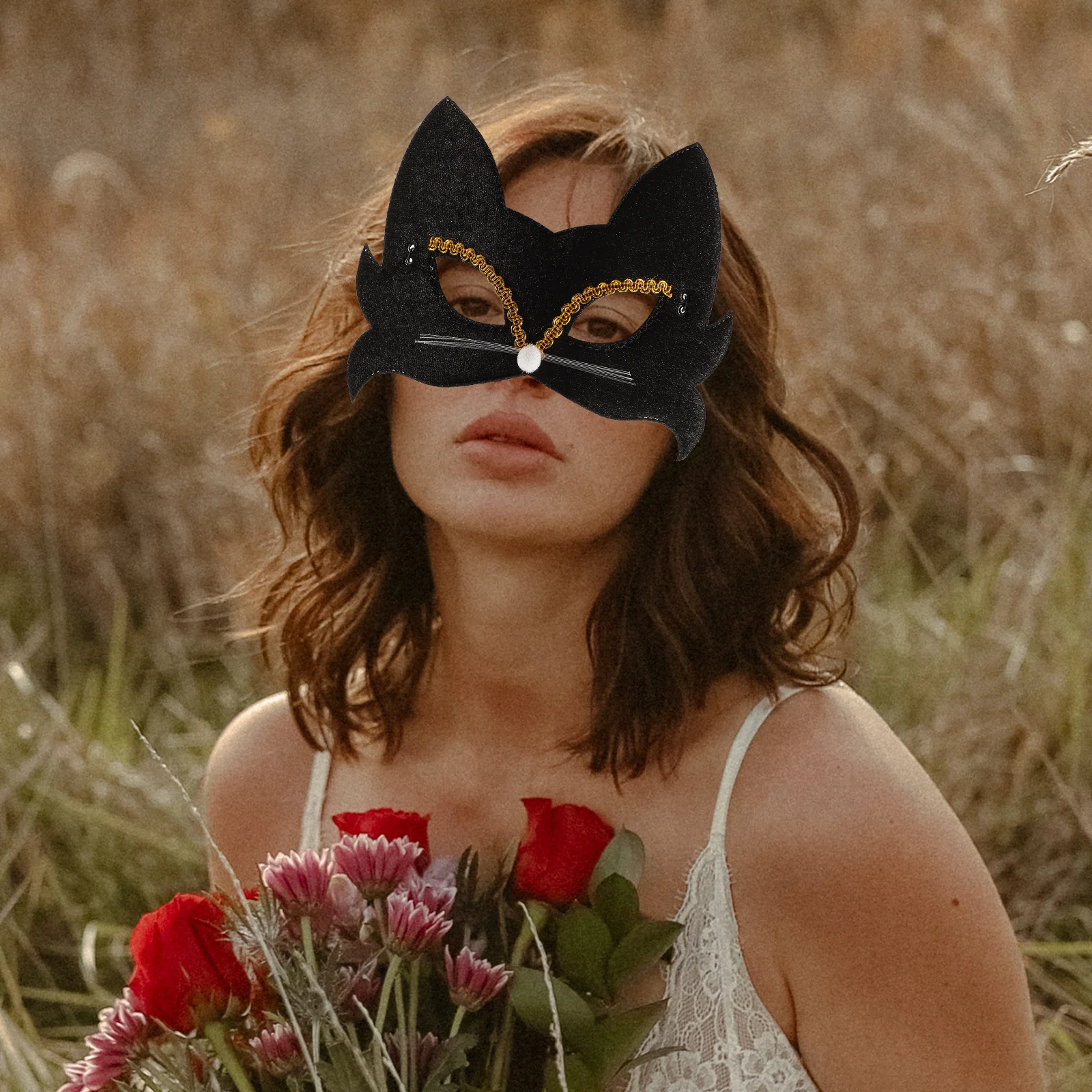 4 Uds máscara de animales gato mascarada Halloween Cosplay fiesta disfraz accesorio para niños adultos elegante mano de obra exquisita