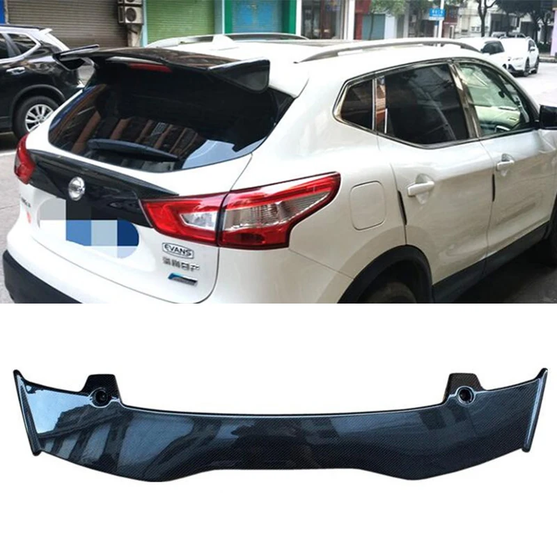 For Nissan Qashqai Roof Spoiler Accessories Car Trunk Boot ABS Material Glossy Black Rear Lip WING Tail Refit Separator 2008-ON