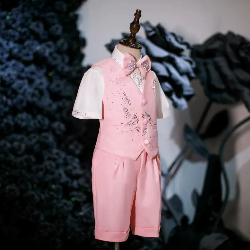 Hochwertiger Jungen-Blazer für Hochzeit, Geburtstag, Festliche Anlässe, Formelle Kinderanzüge A4996, Abschlussanzug für Jungen – Detail 3