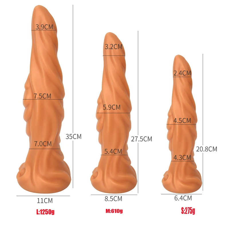 Factory Sales Golden Huge Deep Dildo Anal Plug Big Buttplug Dilatador Anal Dildo Sex Toys For Men Dick Monster Dildos For Women