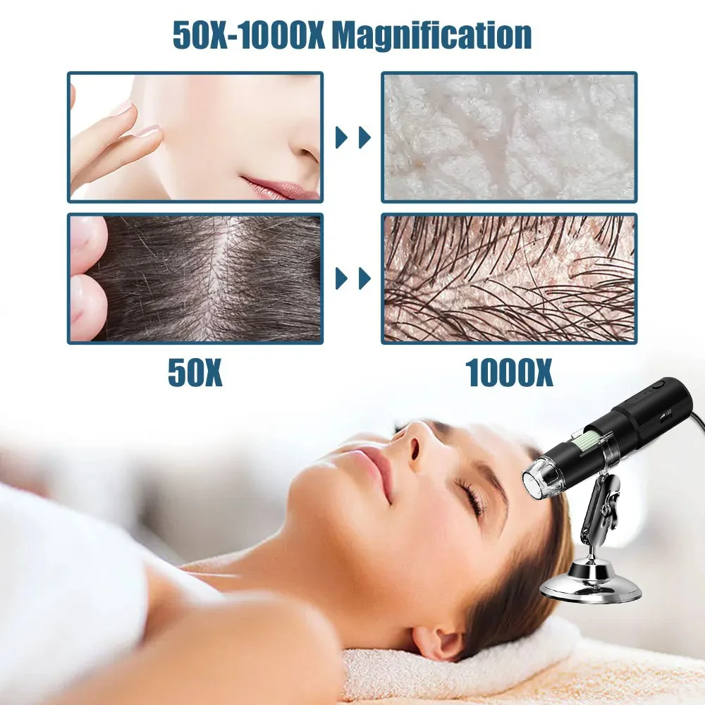 USB Dermatoscope Skin Analyzer Machine Professional Aesthetic Equipment Microscope For Soldering Facial Analyzer Scalp Diagnosti