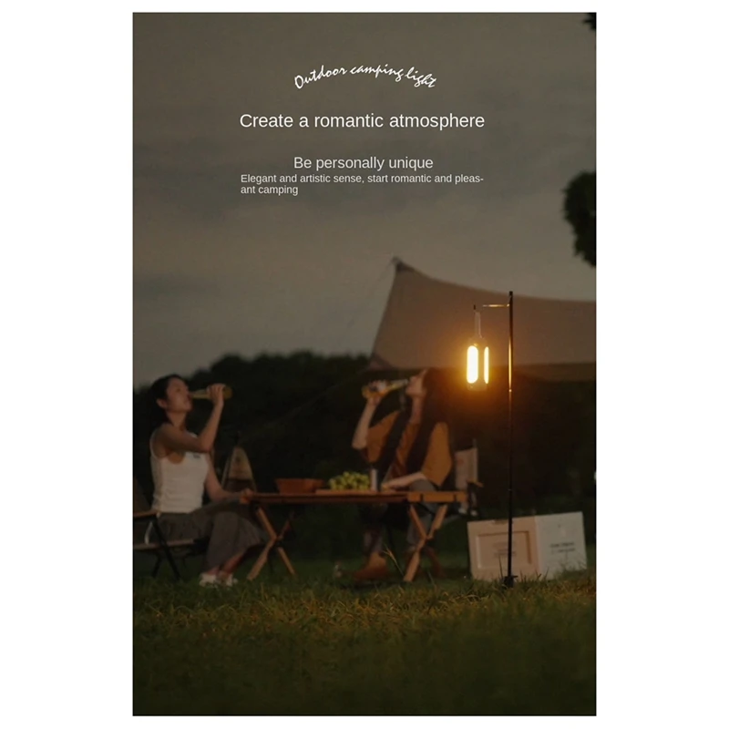 LICE-Outdoor Camping Lantern Multifunctional Lamp LED 10000Mah Lighting Portable USB Rechargeable Hanging Tent Camping Lamp