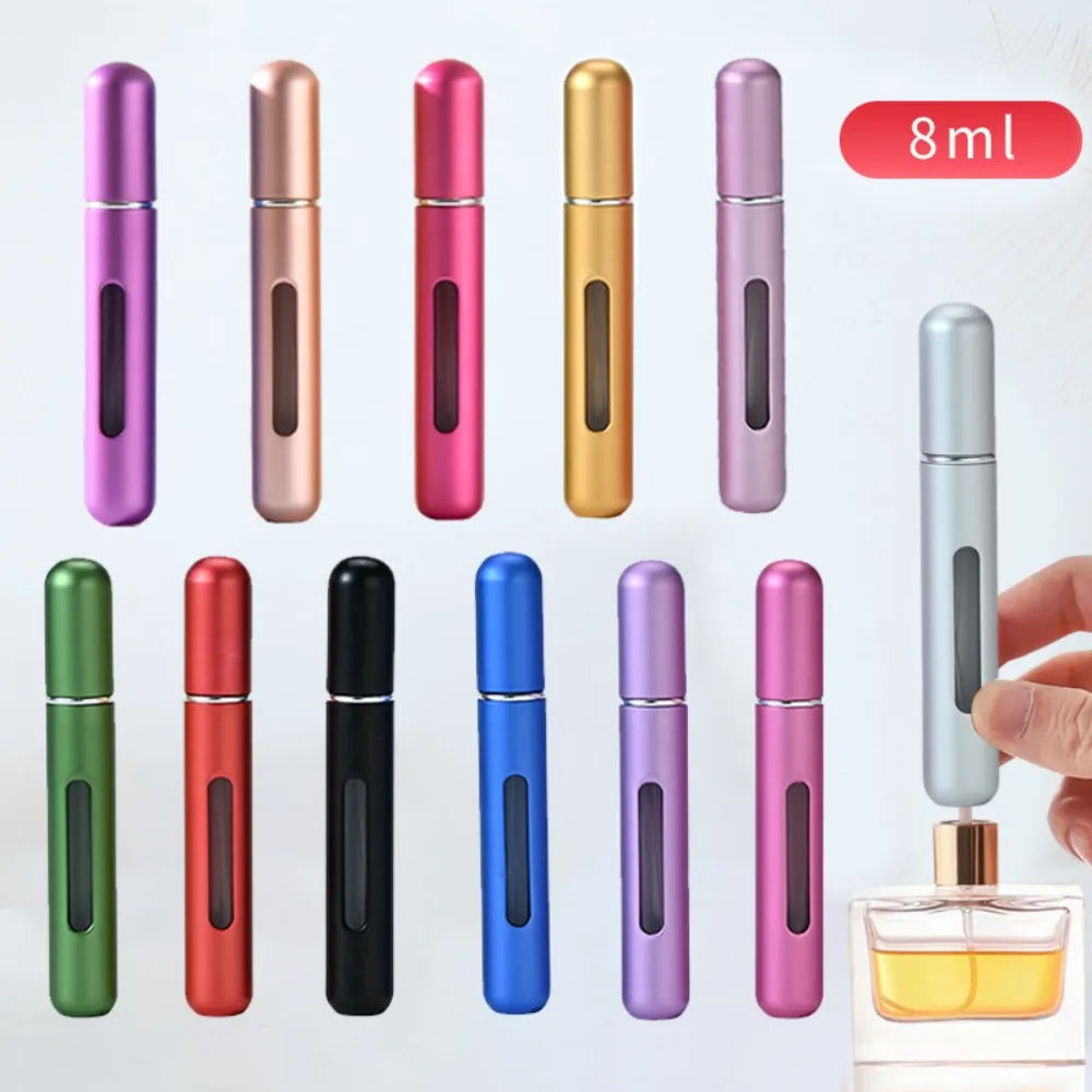 New Hot 8ML Bottom Refill Aluminum Perfume Atomizer Portable Direct Press Fine Mist Spray Bottle Cosmetic Oral Travel Container