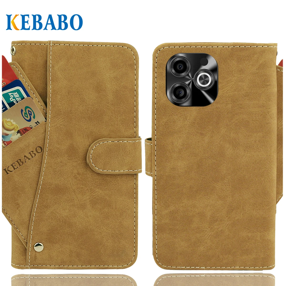 Cartera de cuero Vintage para Philips S7210, funda de 6,75 pulgadas con ranuras para tarjetas de lujo, funda antideslizante, fundas protectoras para teléfono, bolsas