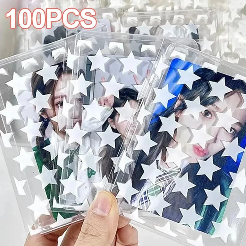 100/50pcs Sterne druckt selbst dichtende opp Tasche für Sterne Fotos Aufbewahrung organisator Mini-Karten Taschen halter PVC transparente Tasche