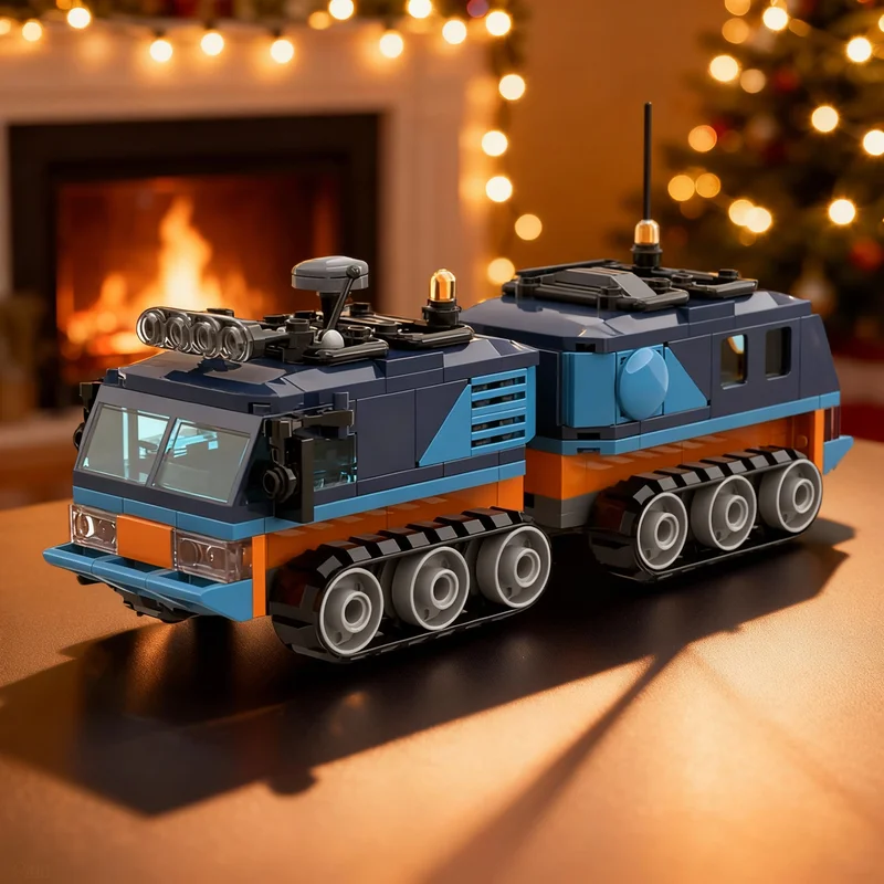 

283pcs MOC Articulated Tracked Vehicle Blue City Arctic Model Building Blocks Creative DIY Gift Display Decor Assemble Premium