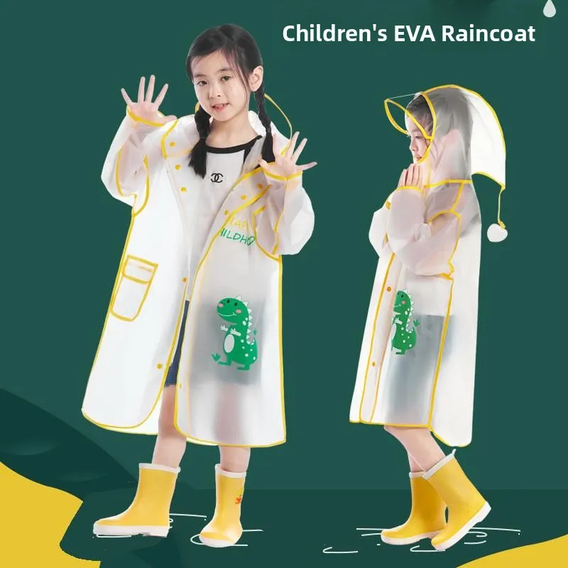 

Детский непромокаемый комплект: плащ-дождевик и сумка для школы, с мультяшным рисунком, для учеников начальной школы